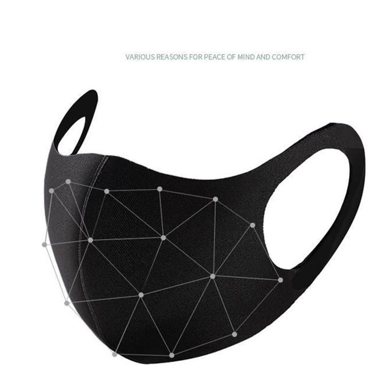 10 pièces Masque visage noir bouche Masque réutilisable Masque lavable Mascarillas Masque Facial Masque Facial